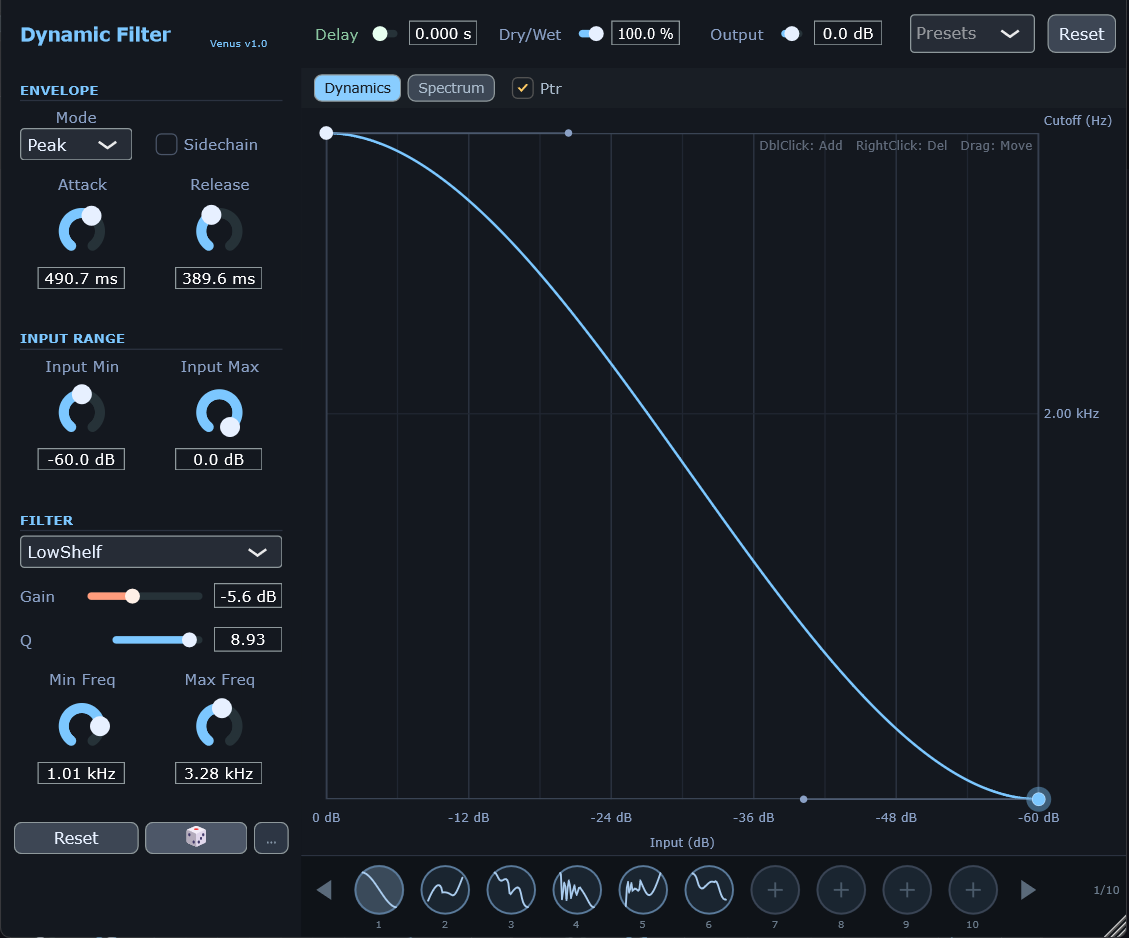 VenusDynamicFilter 界面