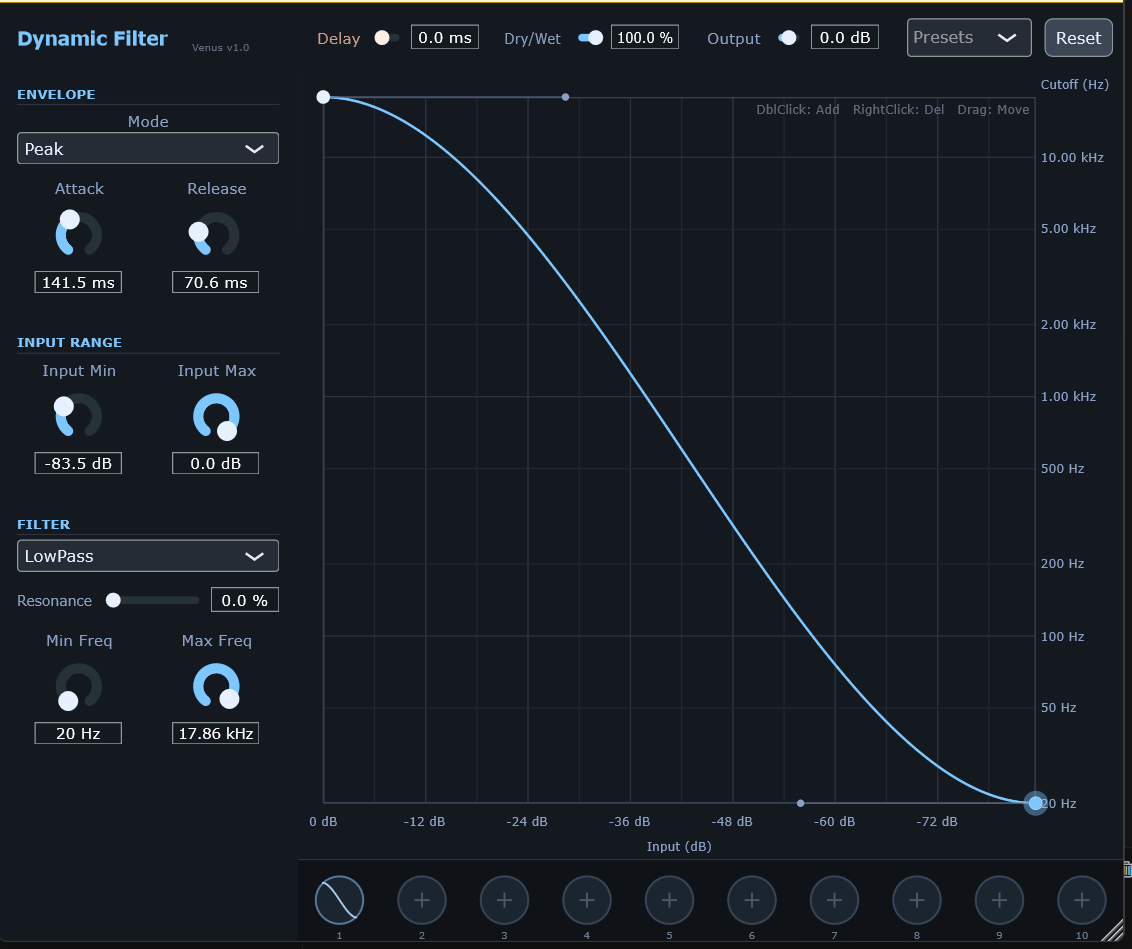 VenusDynamicFilter 界面